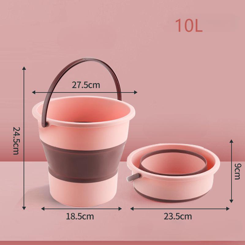 Folding Bucket Multifunctional Silicone Bucket for Car Washing Fishing Camping Water Container Collapsible Bucket