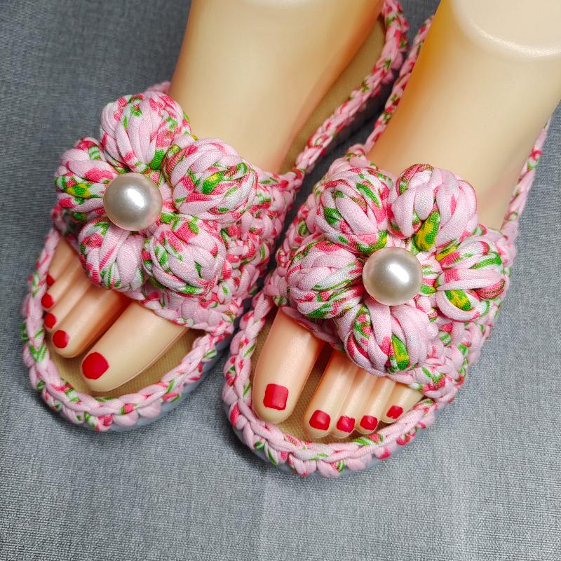 

1 set Linen Sole + 2 Roll Thread Complete Set of Shoe Sole Crochet Yarn DIY Handmade Sandals Slippers Semi-finished Material 32-33