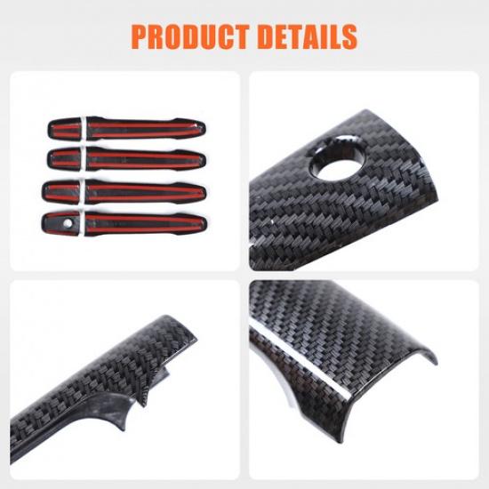 ABS Kolfiber Dörrhandtagsskydd Trim för Mitsubishi Outlander Sport ASX Lancer