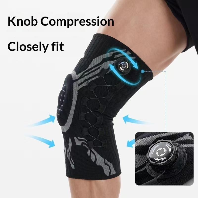 Smart Knob Knee Brace Lateral Stabilizer Patella Gel Pad Compression Support for Meniscus Tear Pain Relief