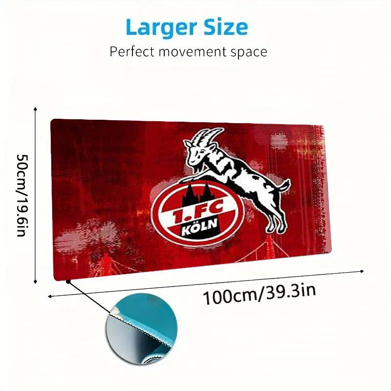1.FC KoIn Color Mouse Pad Large Gaming Table Cushion Non-slip Laptop Tablet Big Mousepad XXL Mat Mini PC Playmat With Lock edge