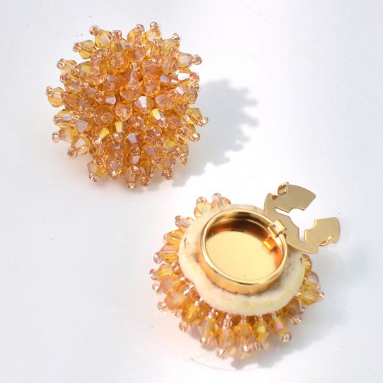 Cufflinks Polished Smooth Surface Collar Pins with Imitation Crystal Inlay Sparkling Shine Suits Tuxedos Shirt Accessories