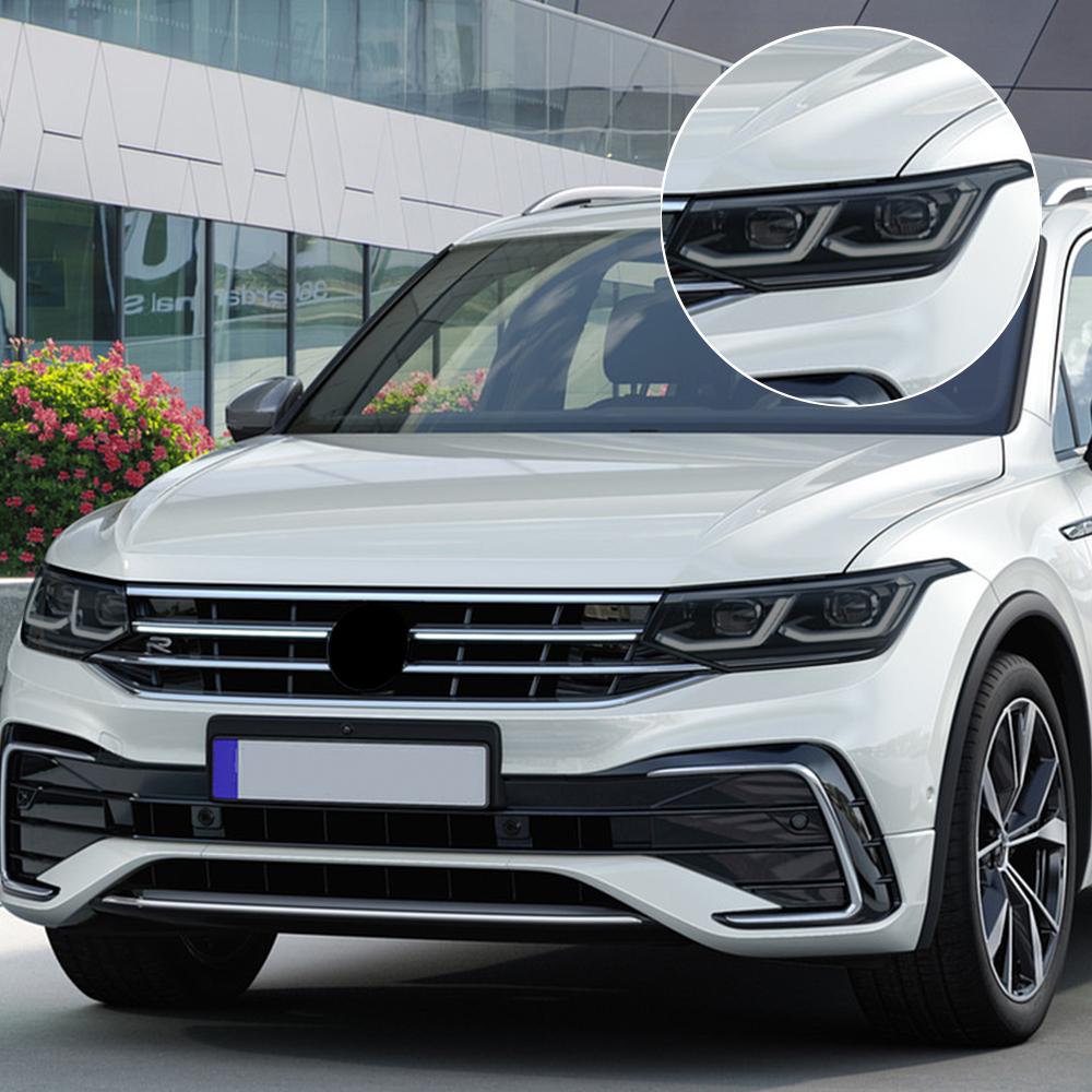 Smoke Black Pre Cut Car Headlight Protective Film For Volkswagen Tiguan MK3 5N MK2 Anti-Scratch High-Gloss Auto Vinyl Wrap Film