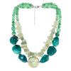 European Retro Green Resin Beaded Irregular Choker Necklace
