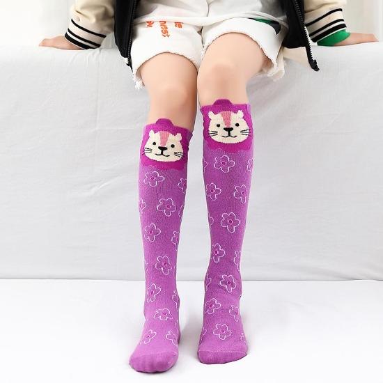 Children warmer ankle short lovely socks Cartoon Cute Kids child Knee High Socks infant cotton Baby Animal Over Knee Socks girls