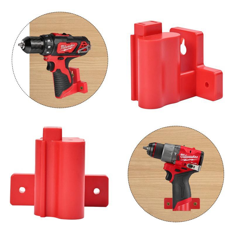 2/4/6Pcs Tool Holder Mount Compatible For M12 12V Drill Tool Hangers Abs Plastic Tool Battery Holder For Power Tool