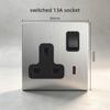 Silver Retro Dimmer Switch Light Toggle Switches With Plates UK Wall Socket 220V Universal Electrical Sockets And Switches 1