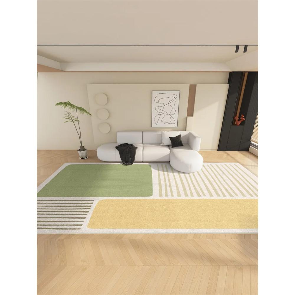 Leichte Luxusteppiche für Wohnzimmer Flauschiger Weicher Lounge Abstrakter Teppich Große Fläche Dick Schlafzimmer Deko Teppich Zuhause Plüsch Bodenmatte