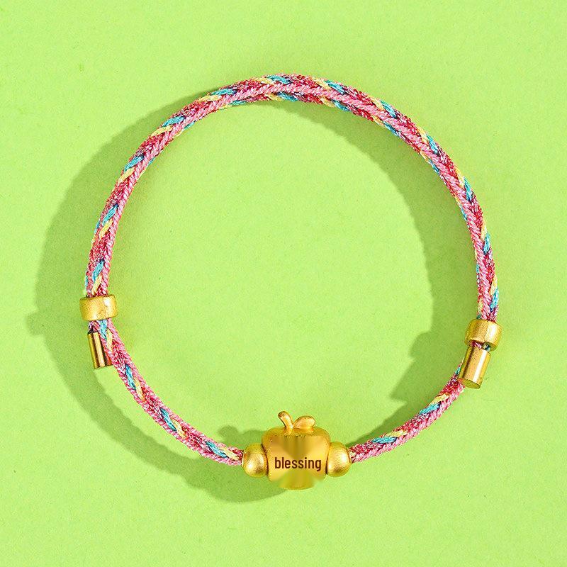 Dragon Boat Festival Tassel Pendant: Five-Color Pink Zongzi String with Gourd for Peace and Health