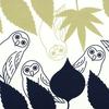 Dyeing Anbo Hand Towel Navy Authentic Dyed Cotton Tokuoka Made In Japan 35cm X 100cm "Owl Blue" 100%
