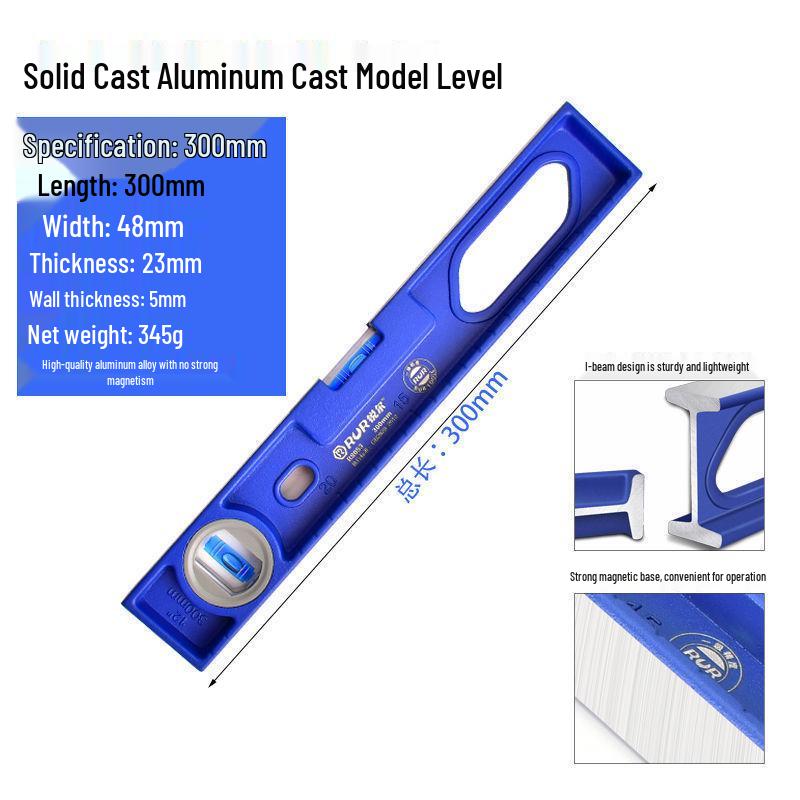 High Precision Solid Cast Aluminum Magnetic Spirit Level for Wall Tile Decoration
