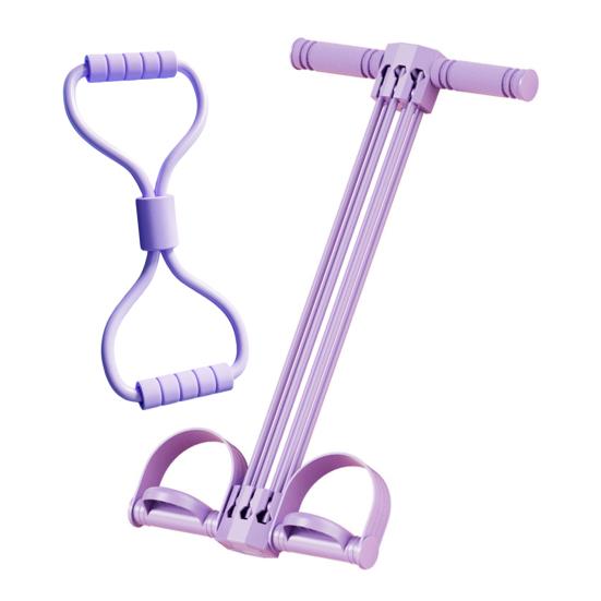 Pedal Resistance Band with Handle 6-Tube Pedal Ankle Puller Elastic Sit-up Pull Rope Men Women Yoga Pedal Workout Band Exercise Equipment