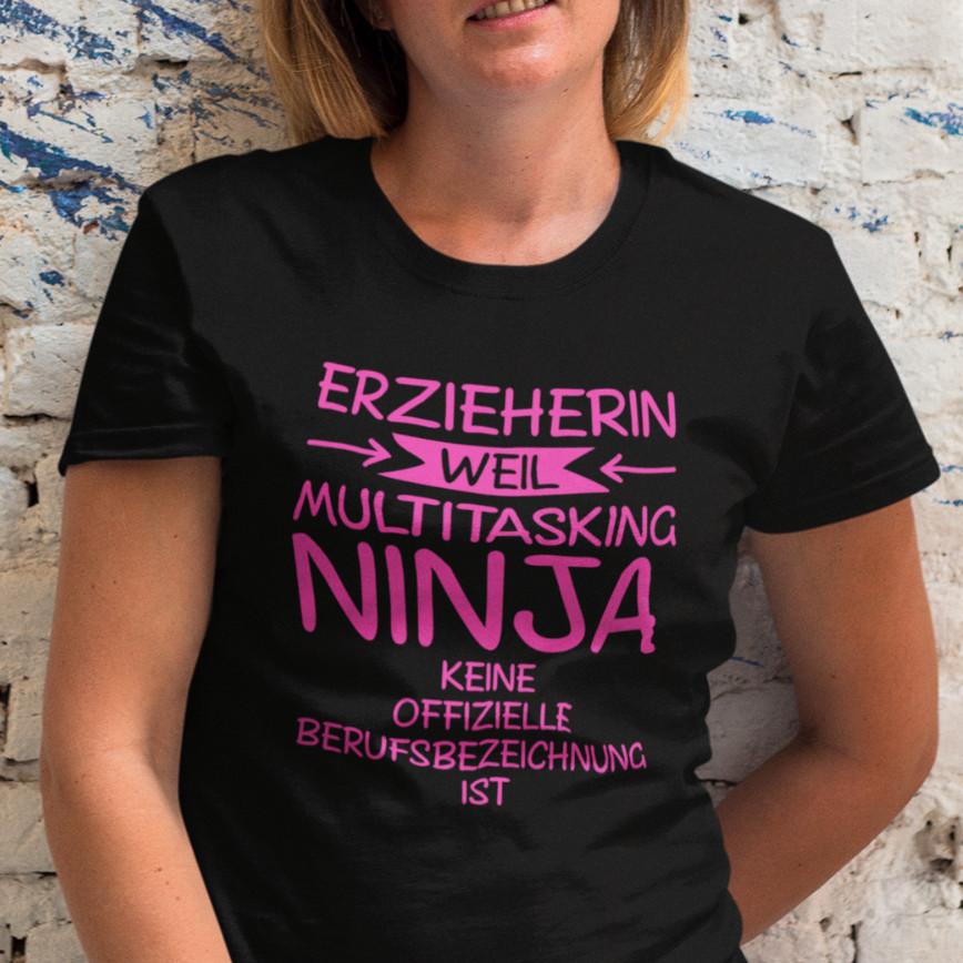 

Educator Multi Tasking Ninja Fun Sayings Daycare Funny Ladies Girlie T-Shirt S