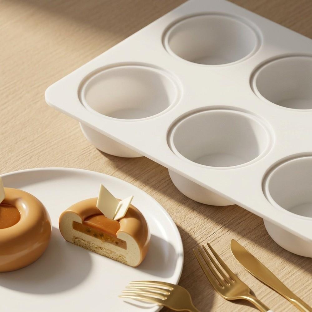 Silicone 6-Cavity Baking Molds Cake Utensils Easy-to-clean Cake Mold Baking Tool