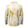 Men's Quick-Dry Mesh Golf Shirt Long Sleeve Printed Casual Top for Golf and Everyday Wear