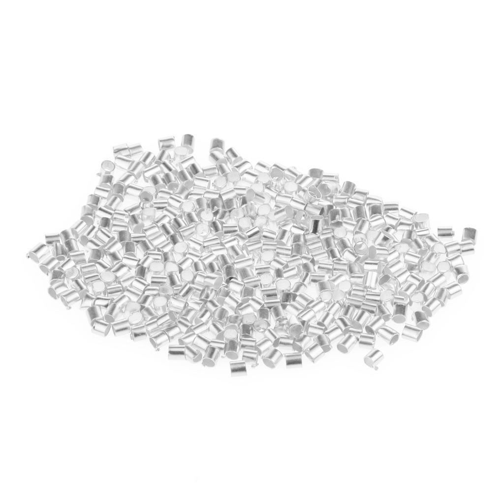 Buy 600pcs Silver or Gold Crimp Tubes End Beads Fashionable Jewellery