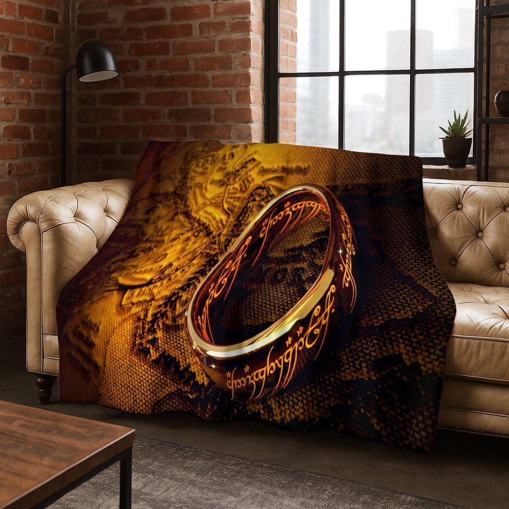 26 Style L-Lord of Rings H-Hobbit Movie Flannel Blanket,Warm and Cozy Soft Throw Blanket for Home Bedroom Bed Sofa Cover Gift