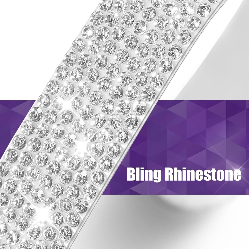 Frienda 10 Pieces Bling Car Accessories For Women Bling Car Door Handle Protector Door Handle Covers For Car Rhinestone Car Bowl Protector