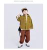 Baumwoll-Cardigan-Hemd für Jungen, Frühling/Herbst 2025 Mode für große Kinder, einfarbige Reversjacke.