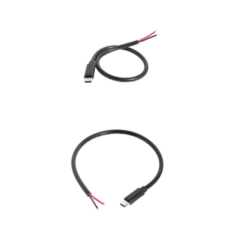 Universal Compatibility Type C Charging Cord Line Heavy Duty 2pin Adapter Wire 35W Power Supported 2Pin Open End