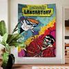 Cartoon D-Dexters L-Laboratory Printed Large Wall Tapestry Hanging Tarot Hippie Wall Rugs Dorm Home Decor