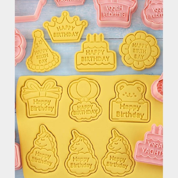 8-częściowe funkcjonalne foremki do ciastek Foremki do ciastek do tworzenia wyjątkowych smakołyków z masy cukrowej na urodziny i specjalne okazje