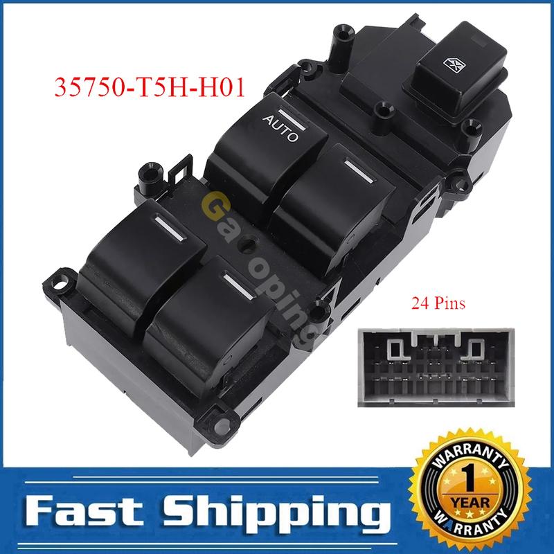 

35750-T5H-H01 for Honda Fit Jazz GK5 2014 2015 2016 2017 2018 Electric Power Master Window Switch Control Button