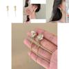 Elegante und stilvolle Legierung Kamelien Quasten Ohrringe Lang und schlank Ohrfaden Damen Mode Accessoires