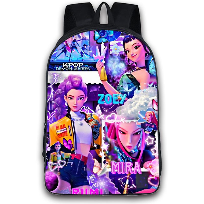 Kpop Demon Hunters Backpack Boys Girls Zoey Mira Rumi Bookbag Knapsack Schoolbag Rucksack Travel Backpacks Birthday Gifts