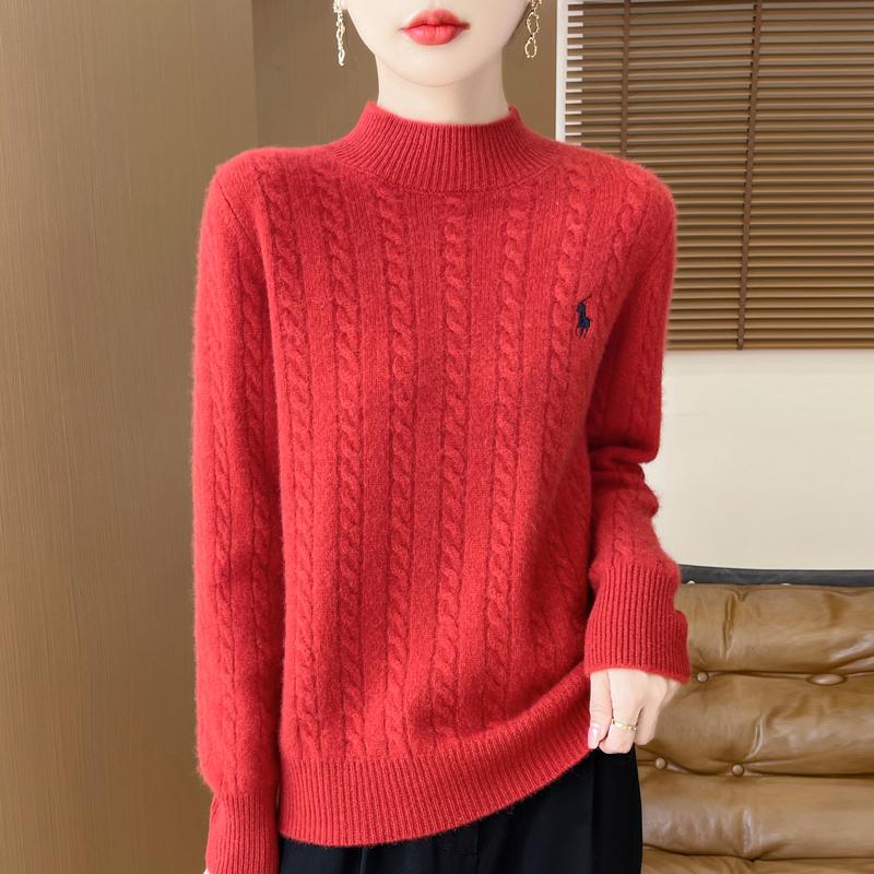 Women's Cashmere Sweater Qinghe Cashmere 30% Cashmere 70% Wool Autumn and Winter Pullover Warm and Fashionable