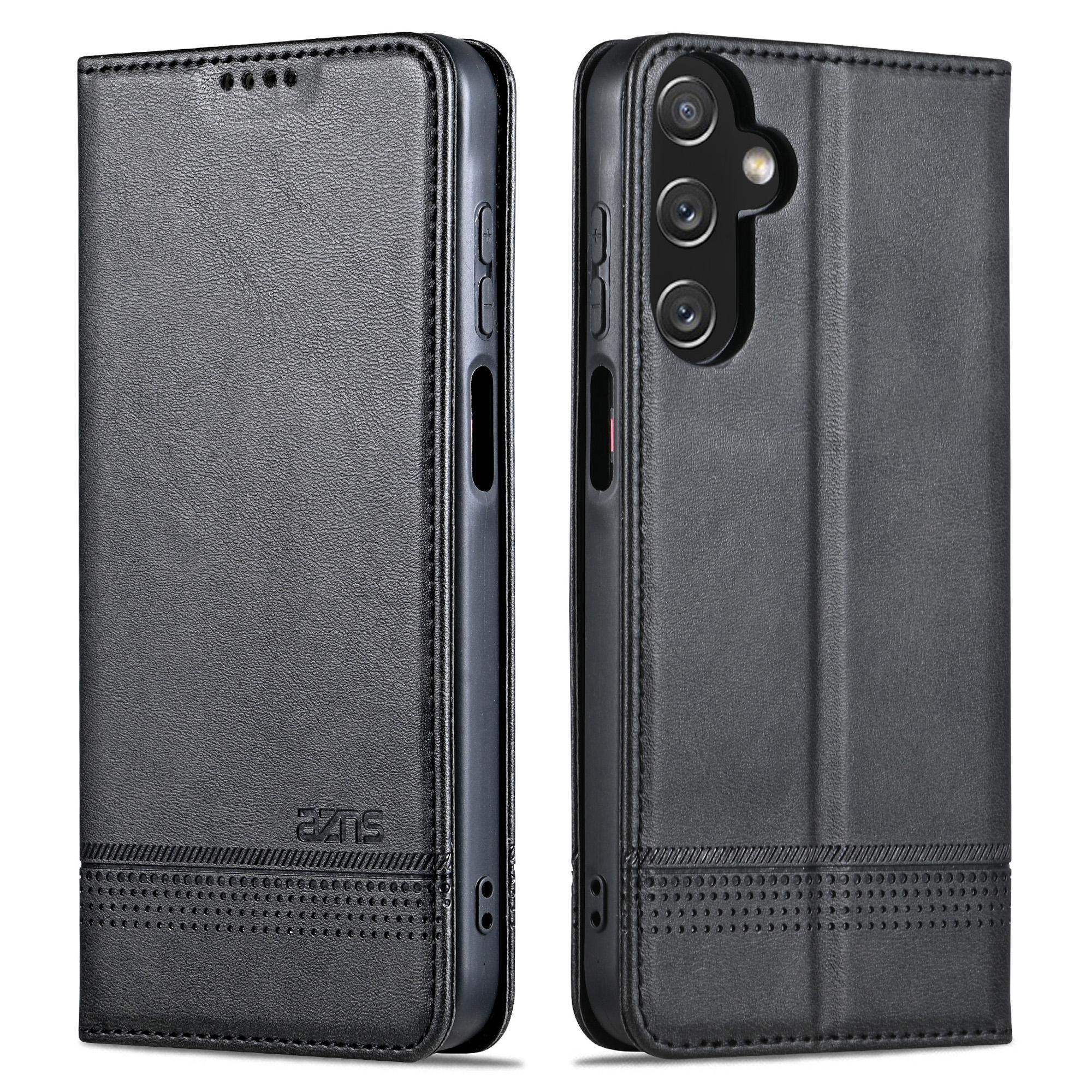 

AZNS для Samsung Galaxy A25 5G (Глобальный) (161,0 х 76,5 х 8,3 мм) Чехол-кошелек для телефона из искусственной кожи Black