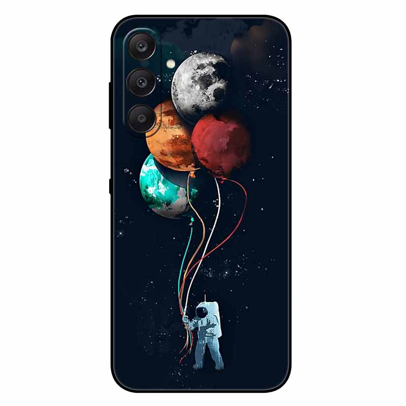 For Samsung A17 5G Case Black Silicone Soft Fashion Animal Back Cover For Samsung Galaxy A17 5G TPU Coque Cute Protective Bumper