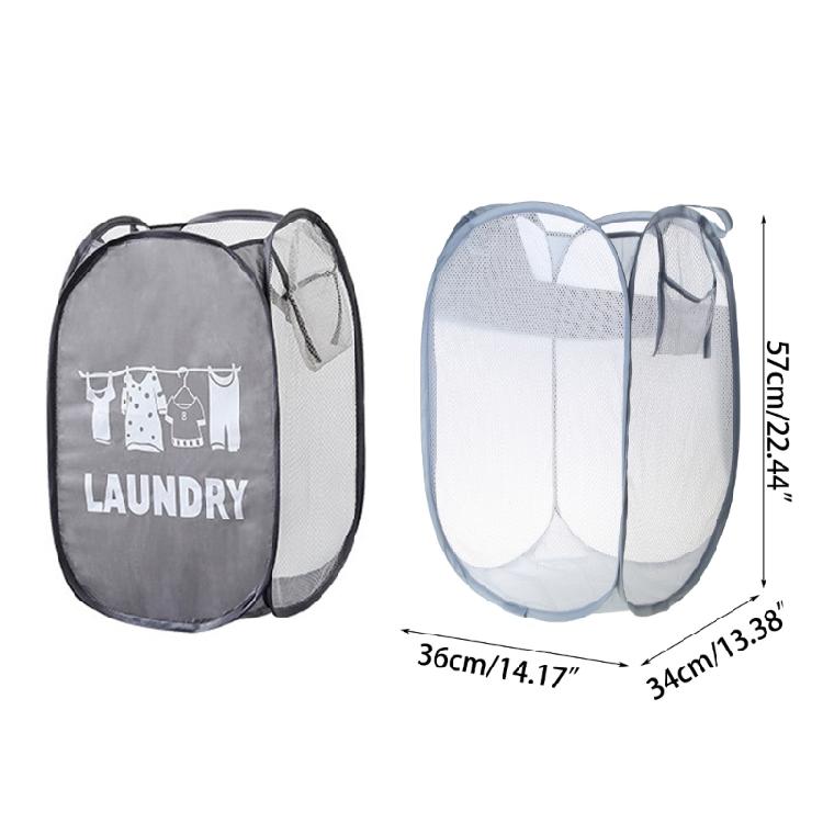 Breathable Mesh Laundry Hamper Storage Basket Collapsible Dirty Clothes Baskets