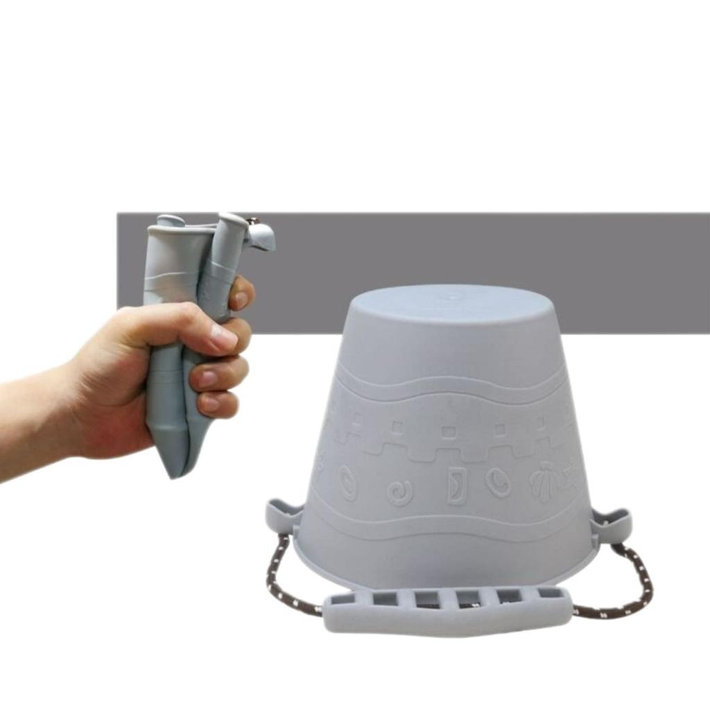 Rubber Sandbox Bucket - Grey