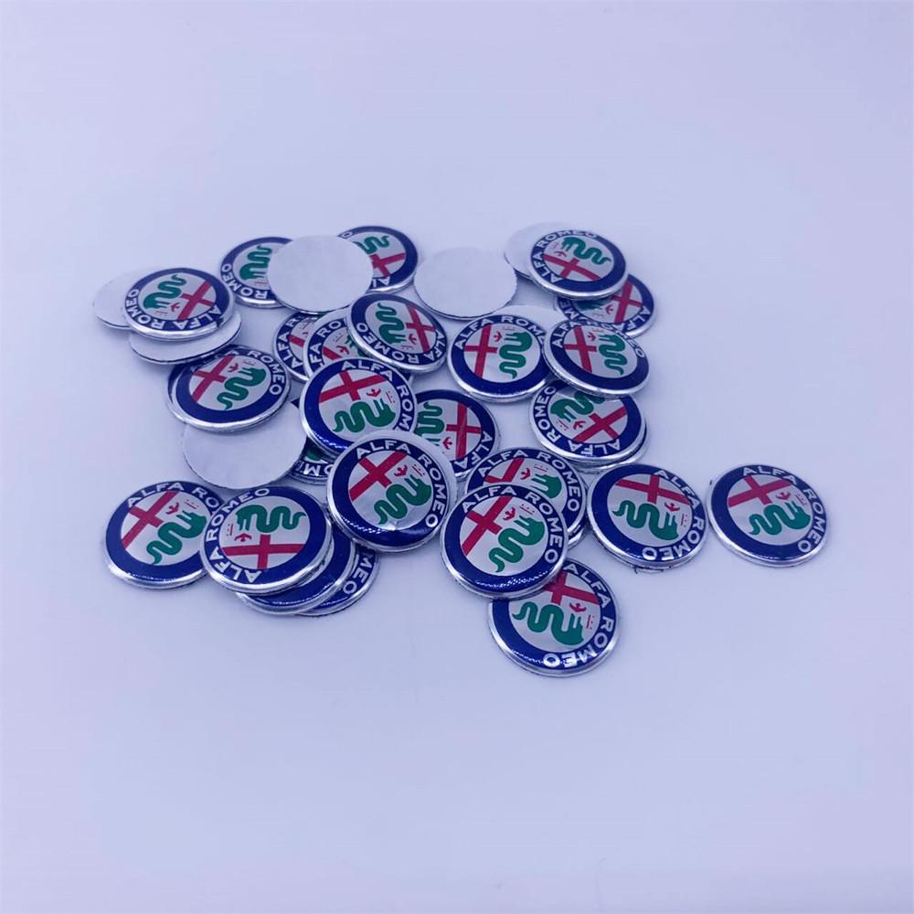 5pcs 11mm 14mm 15mm 15color For Alfa Romeo Stickers Mito 159 147 156 Giulietta Giulia F1 Stelvio Volante GT Car Key Emblem