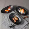 Huihuang Melamine Frosted Imitation Porcelain Oval Plate