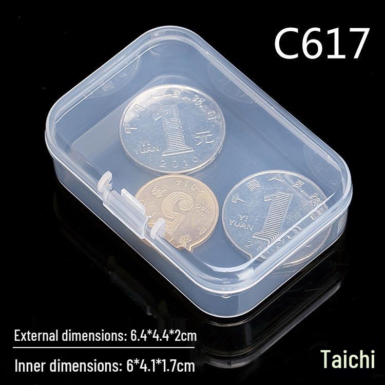 Rectangular Transparent Plastic Storage Box for Accessories and Screws