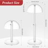 Spherical Top Acrylic Cap Holder With Protective Screw Designs For Hat Preservation Countertop Domed Hat Holder