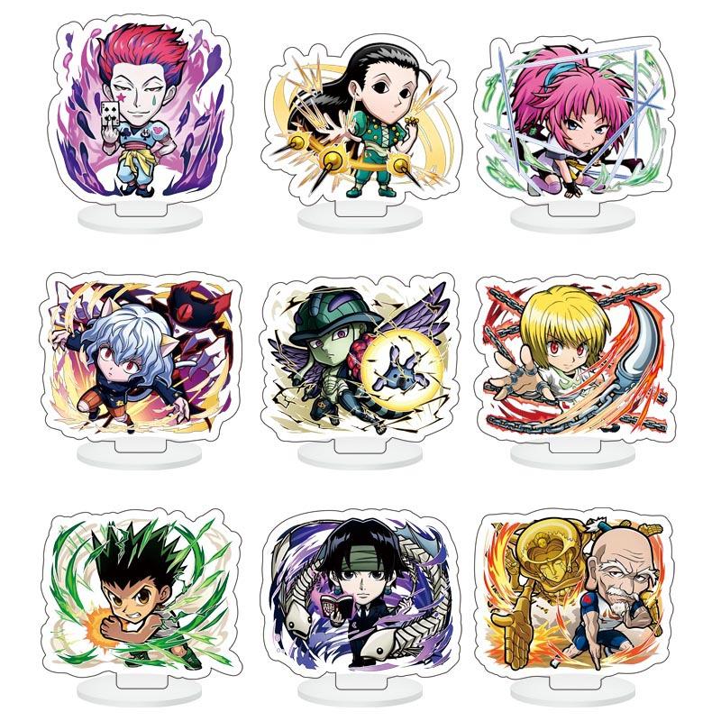 Anime Hunter X Hunter GON·FREECSS Mini Acrylic Figures Cute Cartoon Flat Models Desk Standing Decoration Plates Collectibles