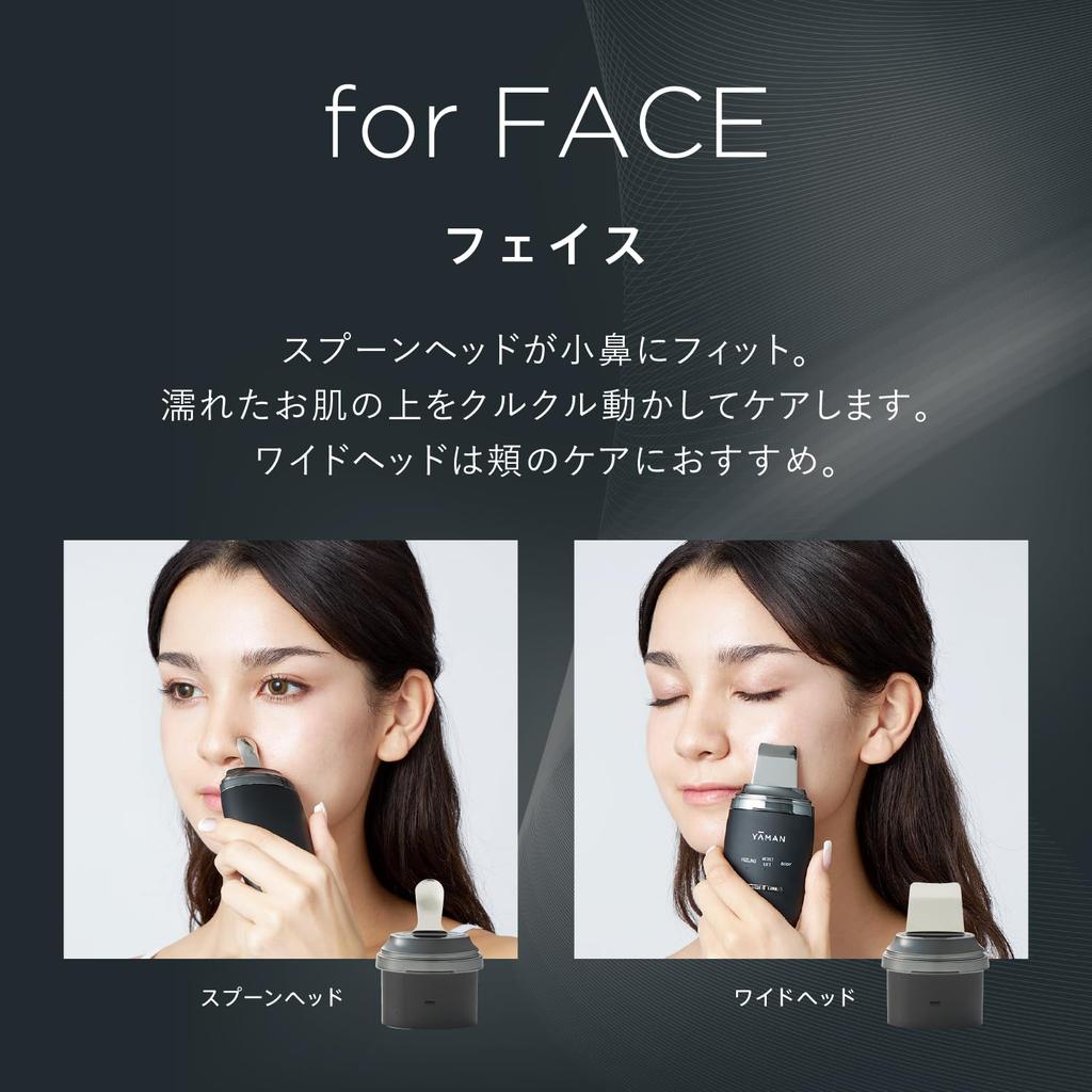 Ya-man Water Peeling Facial Device PSM160BAM Sonic Heat Pores Salon Black with Sticker