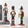 Christmas Nutcracker Ornament 12 inch Traditional Painted Wooden Nutcracker Soldier Doll Nutcracker Figures Holiday Party Tabletop Christmas