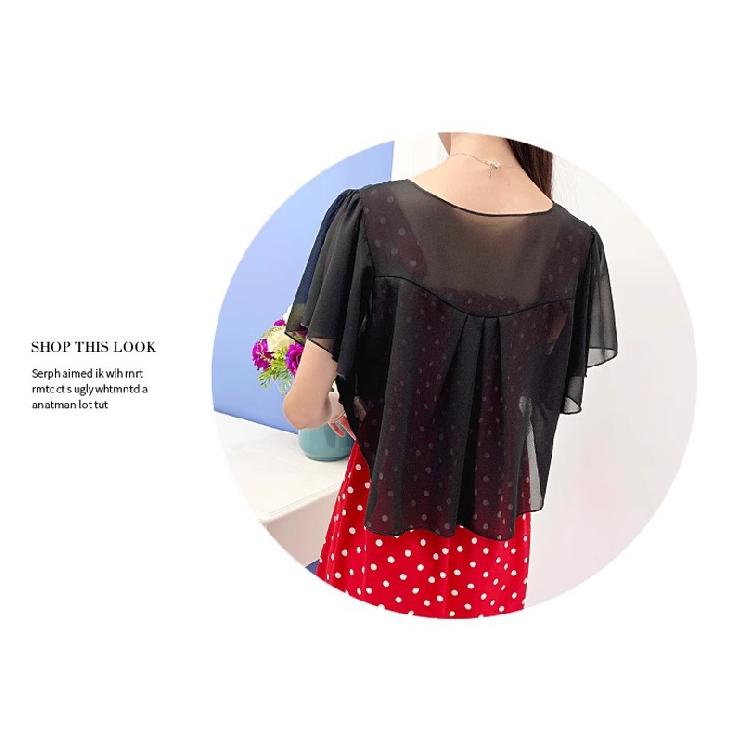 Summer Short Plus Size Chiffon Cardigan Top With Slip Skirt Top Small Coat