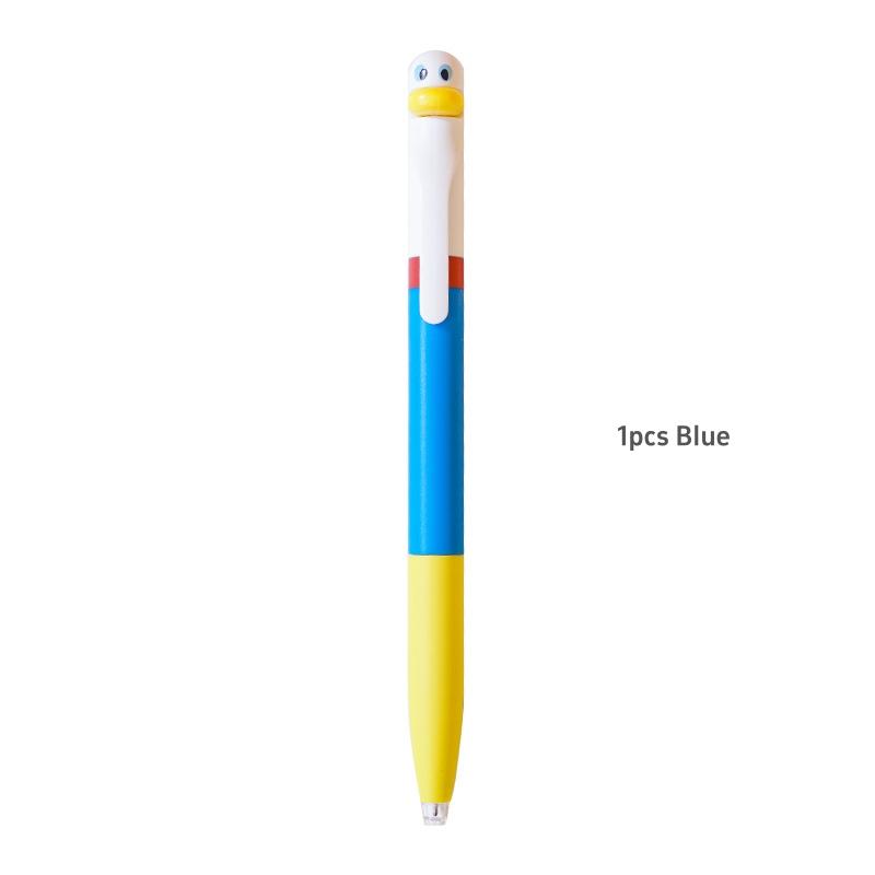 1/4pz Penne Anatra Puleggia Piccola Punta Dito Pattinaggio a Rotelle Penna a Sfera 0,5 mm Inchiostro Gel Colore Nero per Scrittura Ufficio Scuola A7767