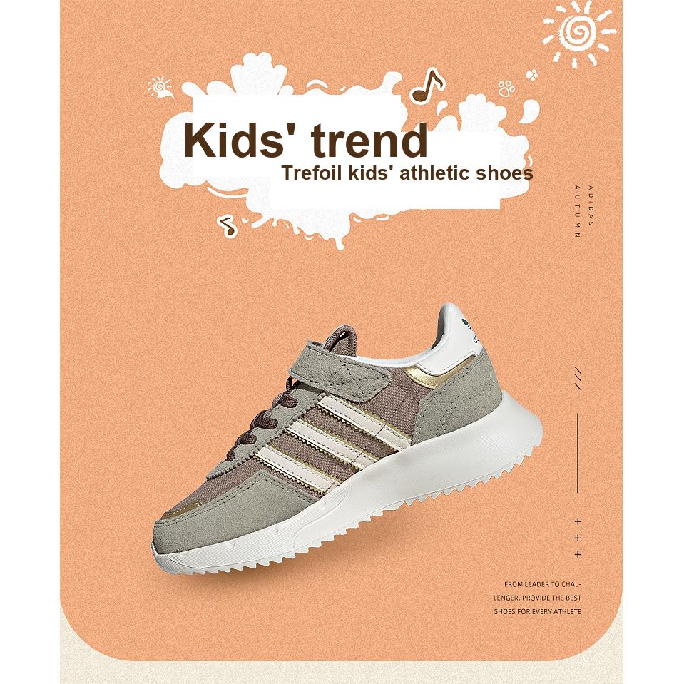 Adidas Originals Retropy F2 Leather Comfortable Versatile Durable Low-Top Running Shoes Kids sneaker Brown JP7031