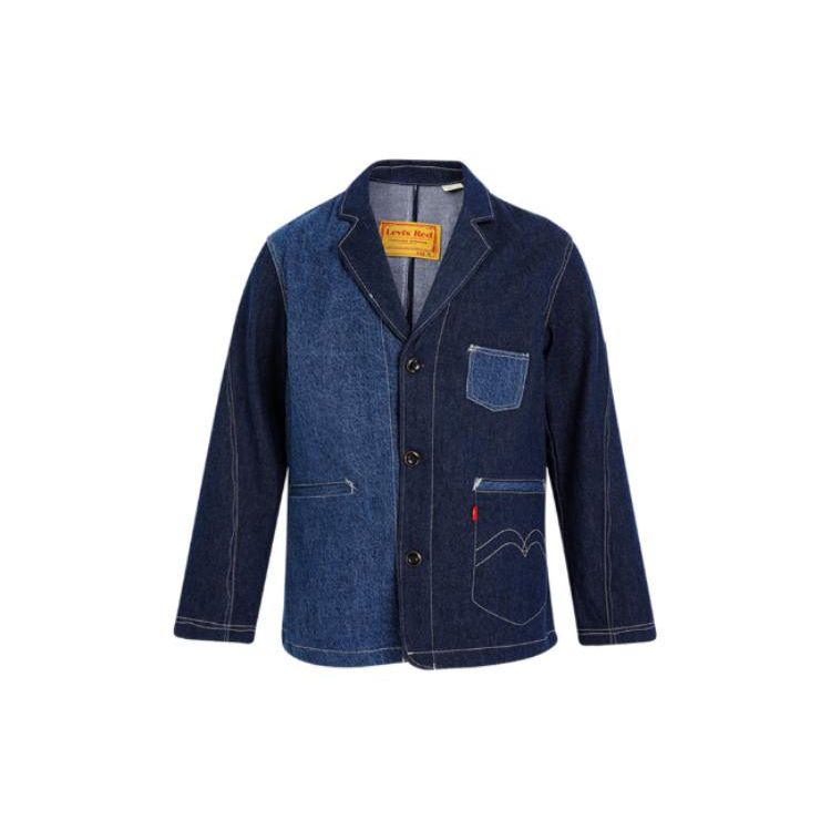 Levis SS22 Color Block Loose Denim Jacket Men Jacket Blue A1100-0000