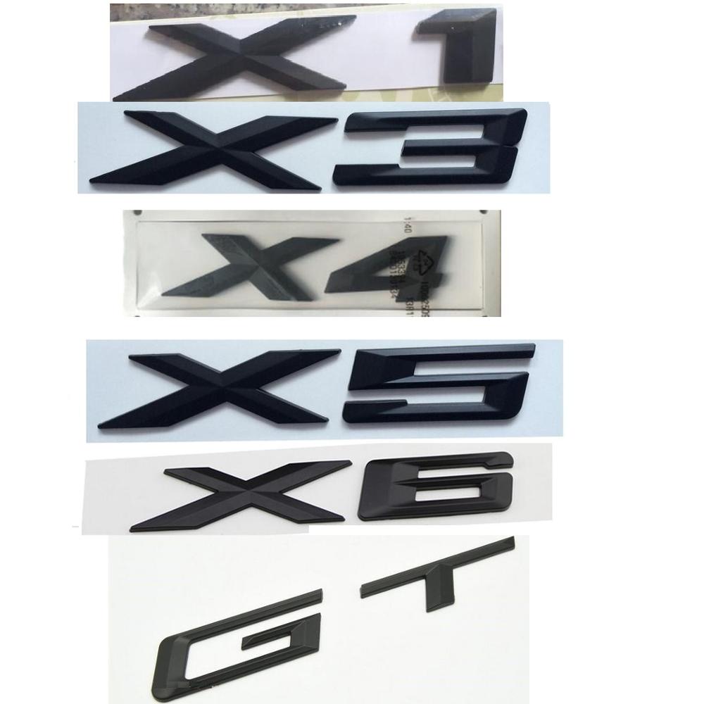 Matt Black Letters Trunk Emblems Number Symbols Badge for BMW X1 X3 X4 X5 X6 Z4 GT