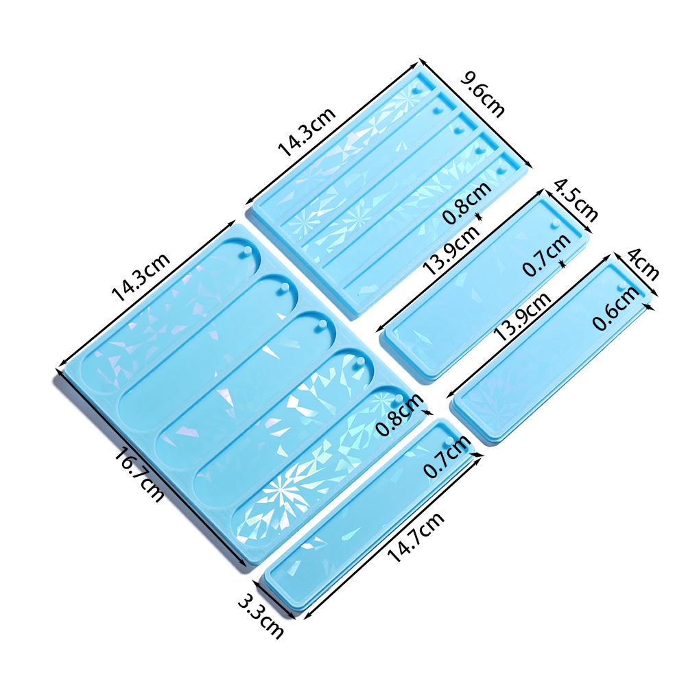 New Laser Bookmark Silicone Mold Multi Shape Epoxy Resin Mould Holographic Light For DIY Decor Craft Jewelry Making Tools