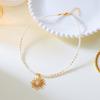 Stylish Acrylic Sun Pendant Bohemian Necklace Versatile Layering Jewelry Accessory For Casual Or Formal Outfits