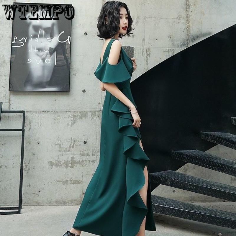 WTEMPO Dámské večerní šaty Svatební šaty A-line Svatební šaty Šaty s dutými ramínky Párty šaty