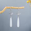 Ancient Chinese Style Beaded Tassel Earrings with Flower Fan and Bowknot
